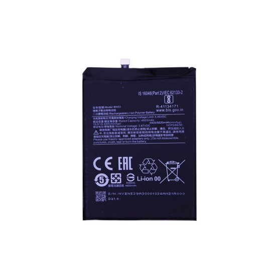 Battery (BN53) M2101K6G/M2101K6R for Xiaomi Redmi Note 9 Pro/Note 10 Pro 5020mAh